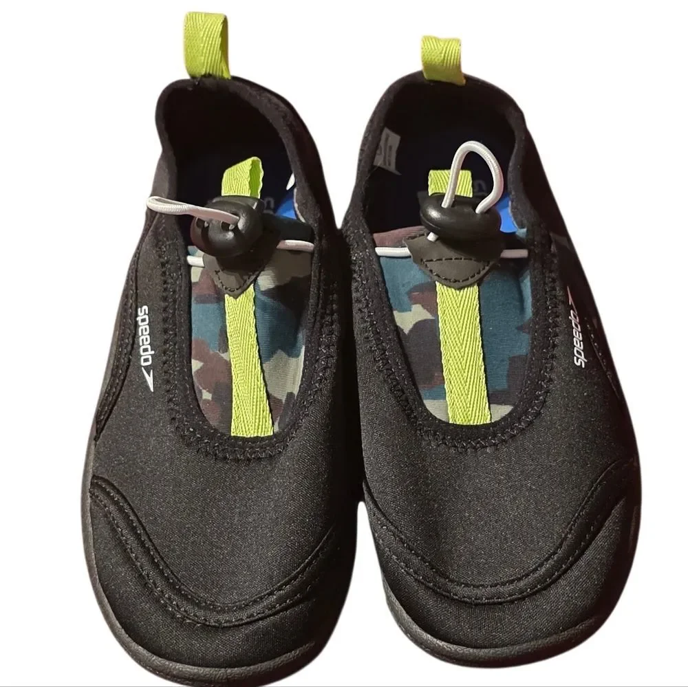 Speedo Kids Black and Camo Water Shoes